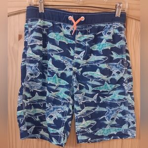 GAP Blue Shark Print Swim Shorts Boys Size 10